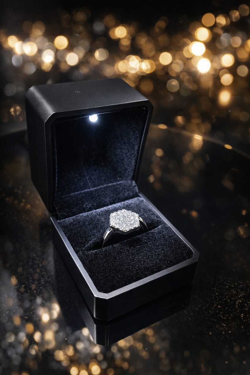 Hexa Spark Crystal Ring