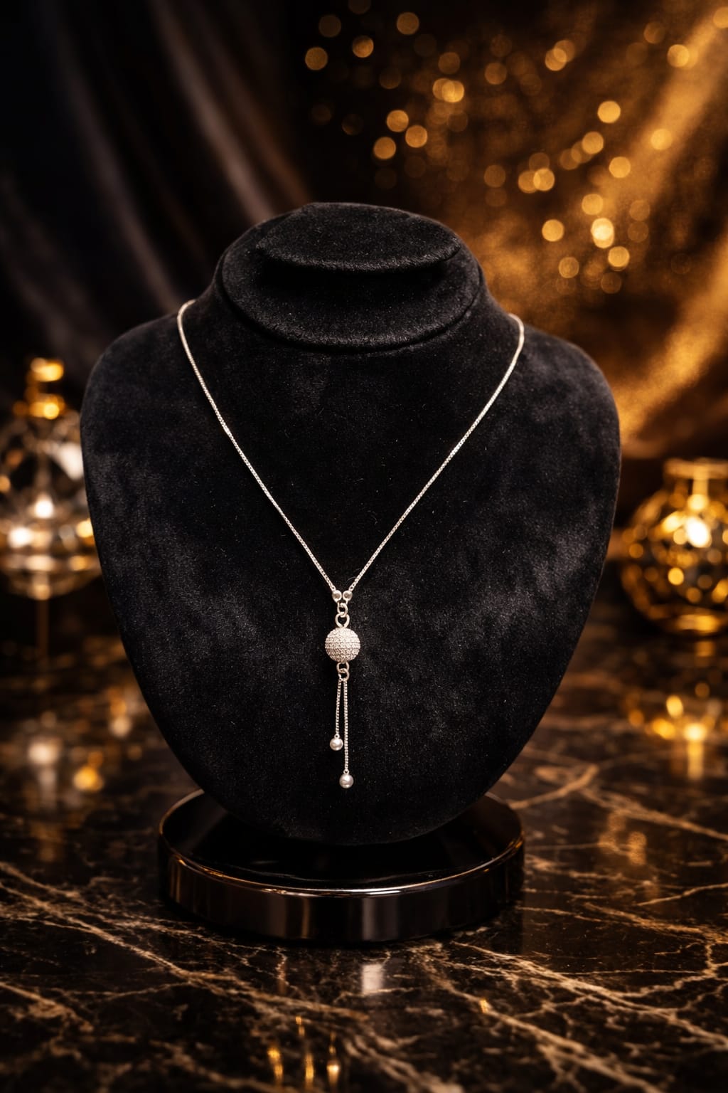 Luxury Crystal Drop Pendant Necklace