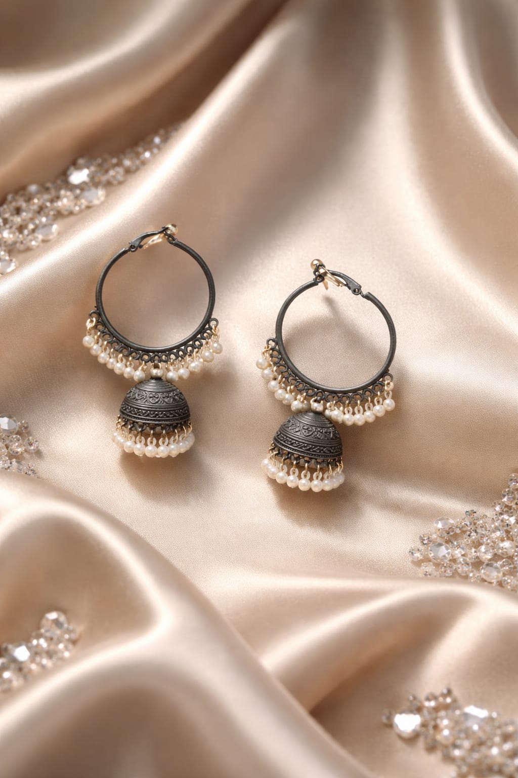 Royal Antique Black Jhumka