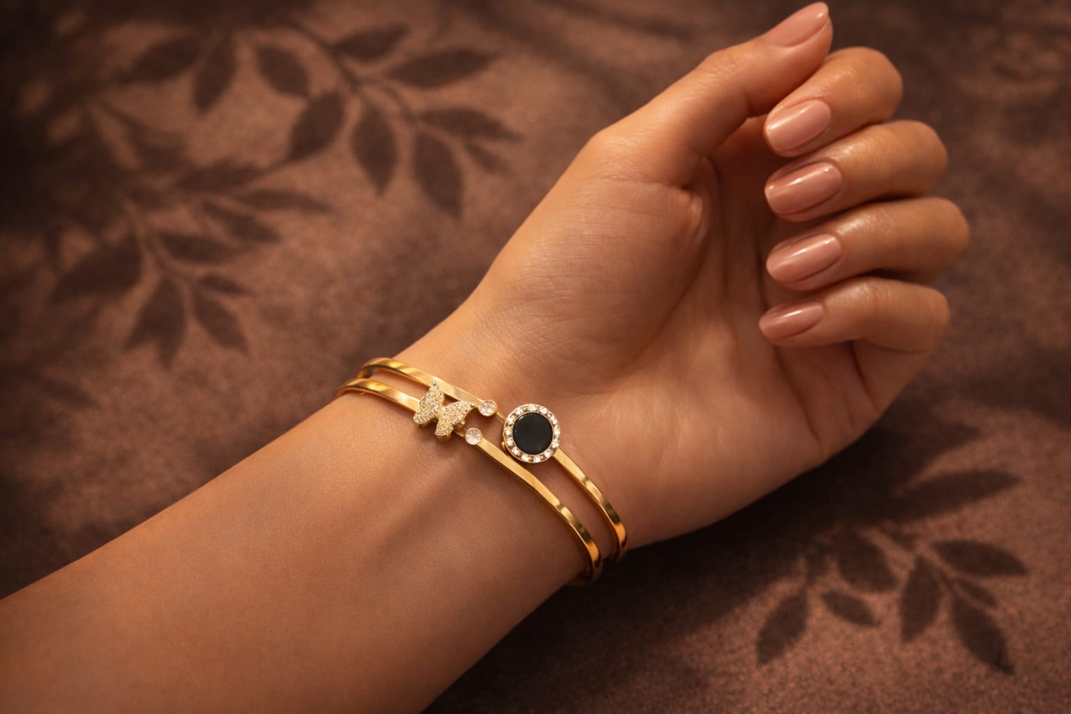 Next  Luxury Butterfly & Crystal Circle Gold Bracelet