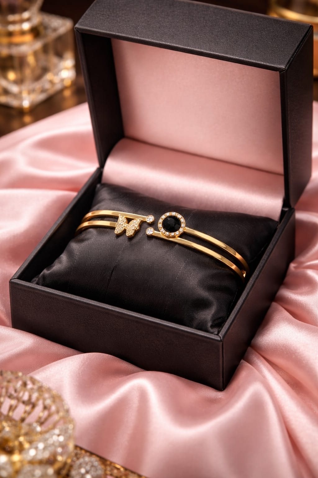 Next  Luxury Butterfly & Crystal Circle Gold Bracelet